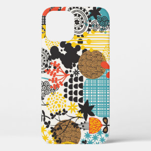 Funda Para iPhone 12 Floral vintage: fondo de hierba sin foco