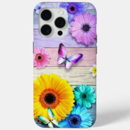 Funda Para iPhone 15 Pro Max Floral y mariposa