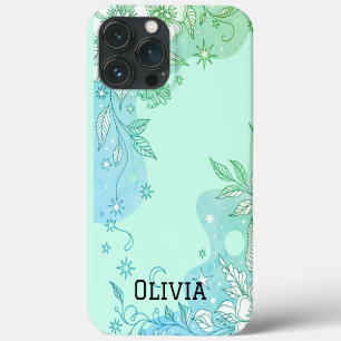 Funda Para iPhone 13 Pro Max Florales simples y elegantes modernos y lindos par