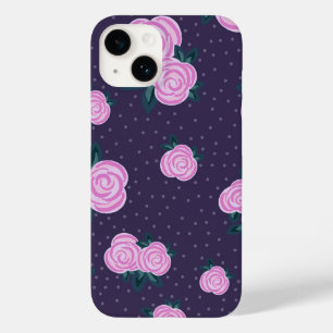Funda Para iPhone 14 De Case-Mate Florales vintage púrpura oscuro