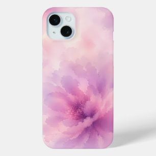 Funda Para iPhone 15 Mini Florecimiento abstracto de lavanda rosa acuarela