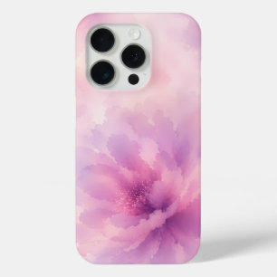 Funda Para iPhone 15 Pro Florecimiento abstracto de lavanda rosa acuarela