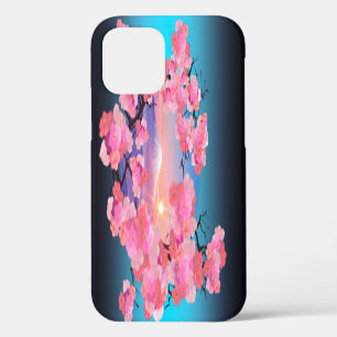 Funda Para iPhone 12 Pro Florecimiento de cerezos en el Monte Fuji