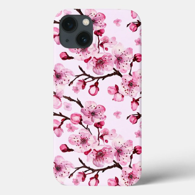 Funda De Case-Mate Para iPhone Florecimiento de cerezos en ramas (Reverso)