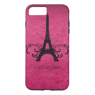Funda Para iPhone 8 Plus/7 Plus Florecimiento francés de cosecha rosa