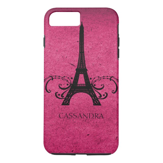 Funda De Case-Mate Para iPhone Florecimiento francés de cosecha rosa (Reverso)