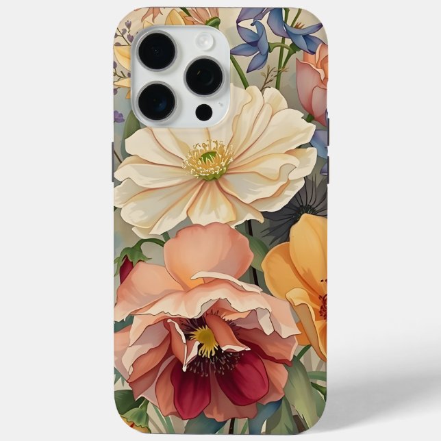Funda De Case-Mate Para iPhone flores (Reverso )