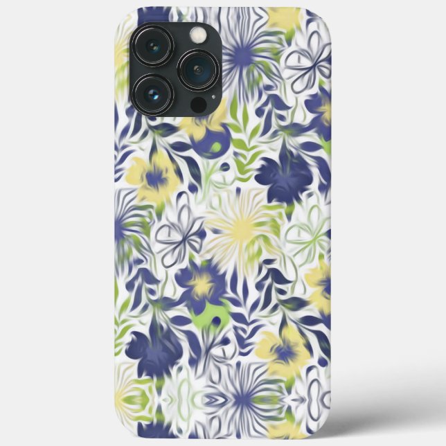 Funda De Case-Mate Para iPhone Flores abstractas (Reverso )