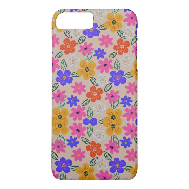 Funda De Case-Mate Para iPhone Flores abstractas  (Reverso)