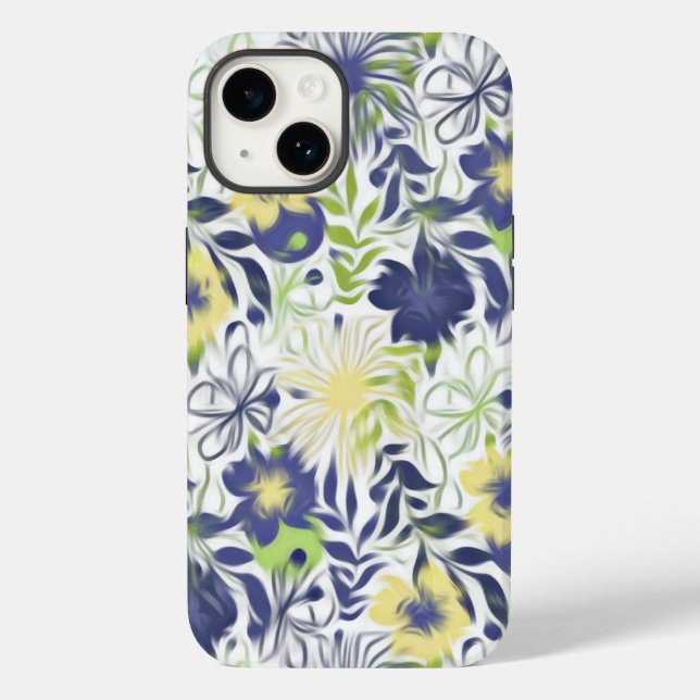 Funda De Case-Mate Para iPhone Flores abstractas (Reverso )