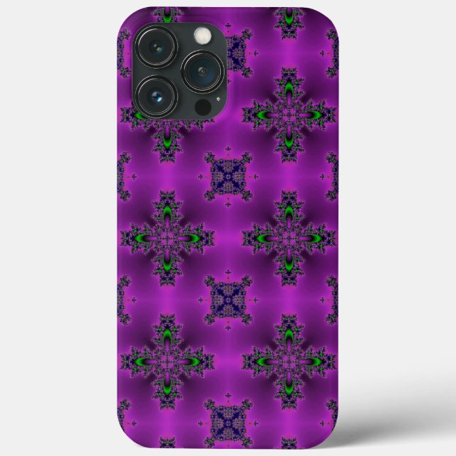 Funda De Case-Mate Para iPhone Flores abstractas de Artdeco (Reverso )