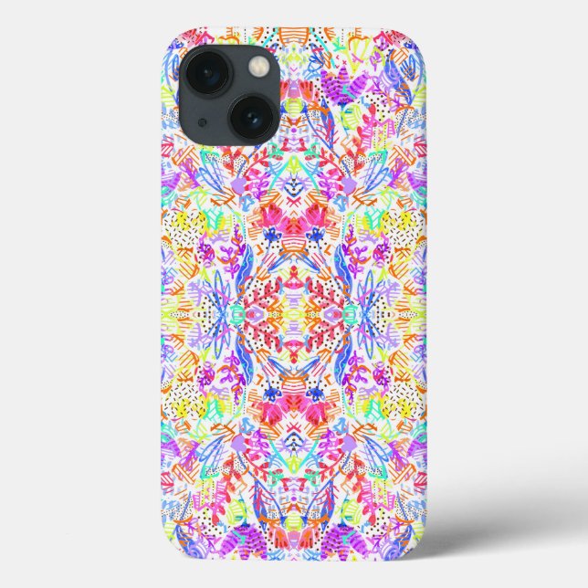 Funda De Case-Mate Para iPhone Flores abstractas pastel (Reverso)