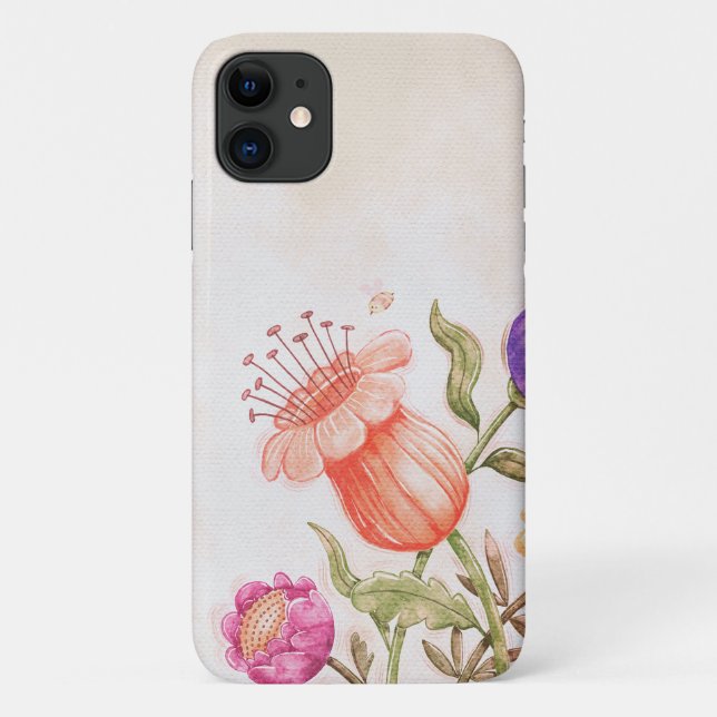 Funda De Case-Mate Para iPhone Flores acuáticas (Reverso)