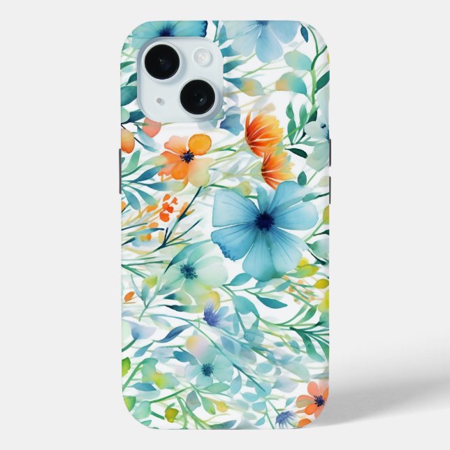 Funda De Case-Mate Para iPhone Flores acuáticas, (Reverso )