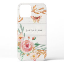 Flores acuáticas Rosa Purpurina dorado Madera verd