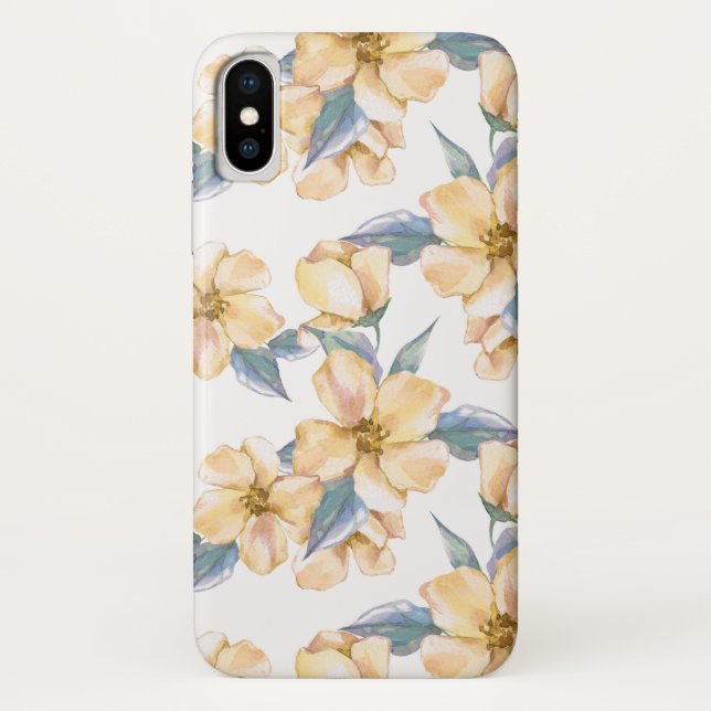Funda De Case-Mate Para iPhone Flores amarillas. Jardín acuático 2 (Reverso)