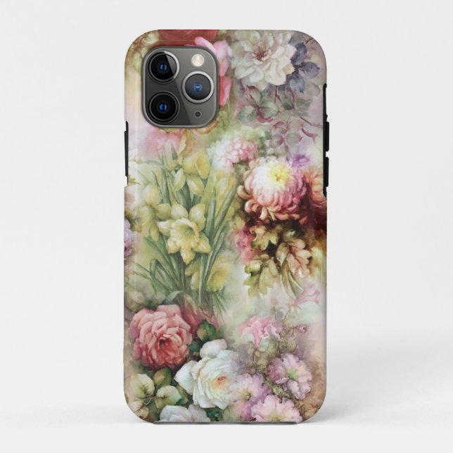 Funda De Case-Mate Para iPhone Flores Antiguas (Reverso)