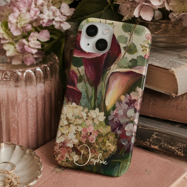 Funda De Case-Mate Para iPhone Flores Antiguas de Lirios de Calla Personalizados (Subido por el creador)