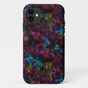Funda Para iPhone 11 Flores antiguas moradas moradas moradas florals