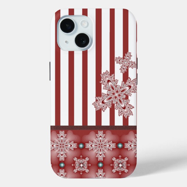 Funda De Case-Mate Para iPhone Flores artdeco en estilo retro (Reverso )