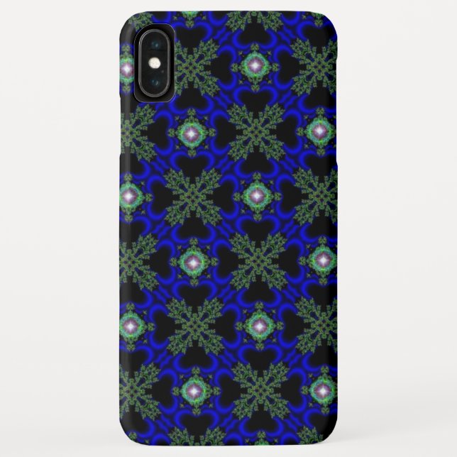 Funda De Case-Mate Para iPhone Flores artdeco en estilo retro (Reverso)