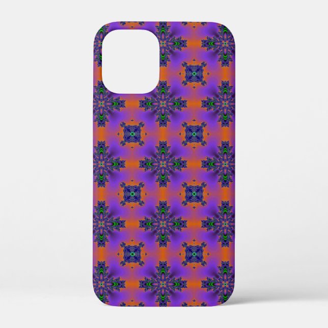 Funda De Case-Mate Para iPhone Flores artdeco en estilo retro (Reverso )