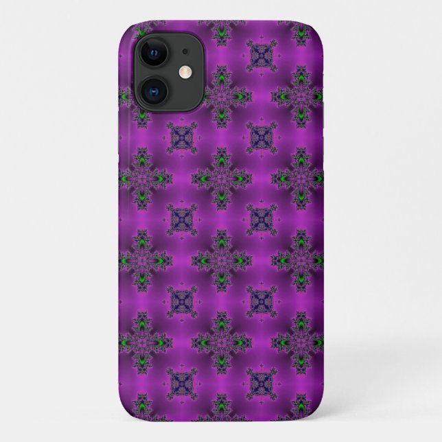 Funda De Case-Mate Para iPhone Flores artdeco en estilo retro (Reverso)