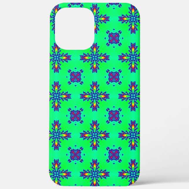 Funda De Case-Mate Para iPhone Flores artdeco en estilo retro (Reverso )