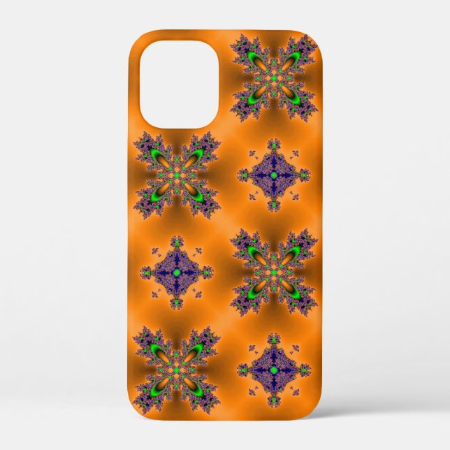 Funda De Case-Mate Para iPhone Flores artdeco en estilo retro (Reverso )