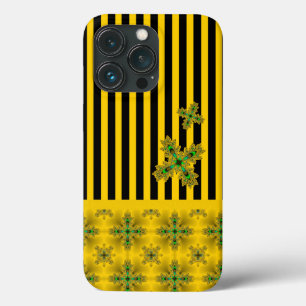 Funda Para iPhone 13 Pro Flores artdeco en estilo retro