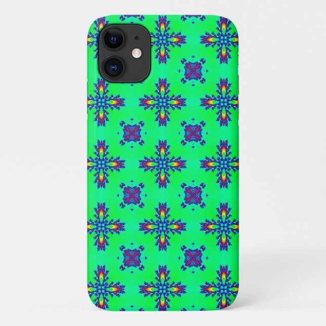 Funda De Case-Mate Para iPhone Flores artdeco en estilo retro (Reverso)