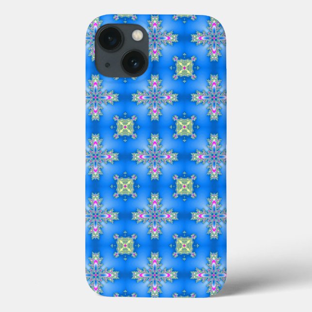 Funda De Case-Mate Para iPhone Flores artdeco en estilo retro (Reverso)