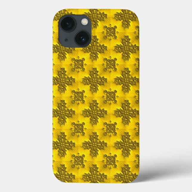 Funda De Case-Mate Para iPhone Flores artdeco en estilo retro (Reverso)