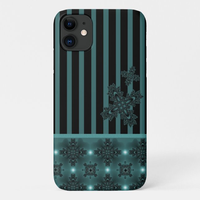 Funda De Case-Mate Para iPhone Flores artdeco en estilo retro (Reverso)