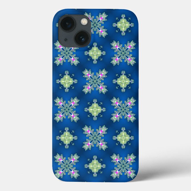 Funda De Case-Mate Para iPhone Flores artdeco en estilo retro (Reverso)