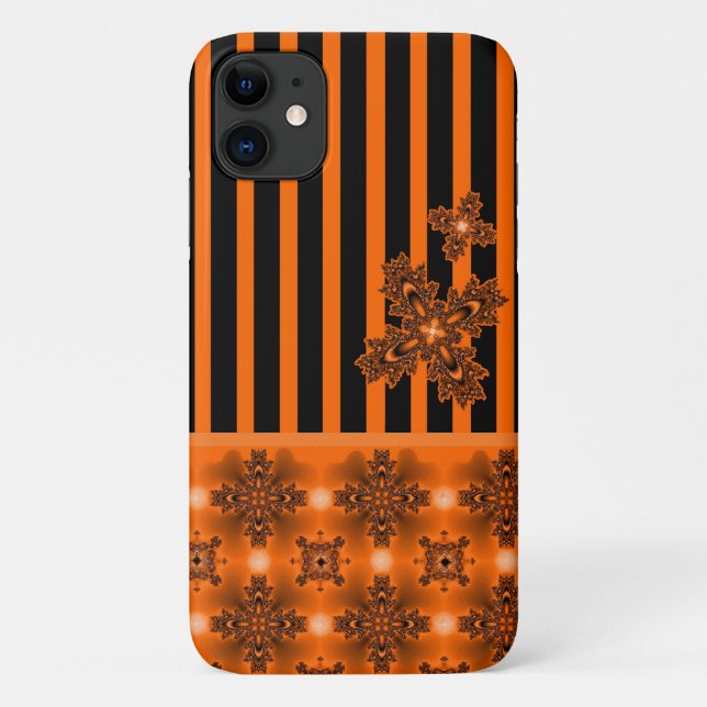 Funda De Case-Mate Para iPhone Flores artdeco en estilo retro (Reverso)