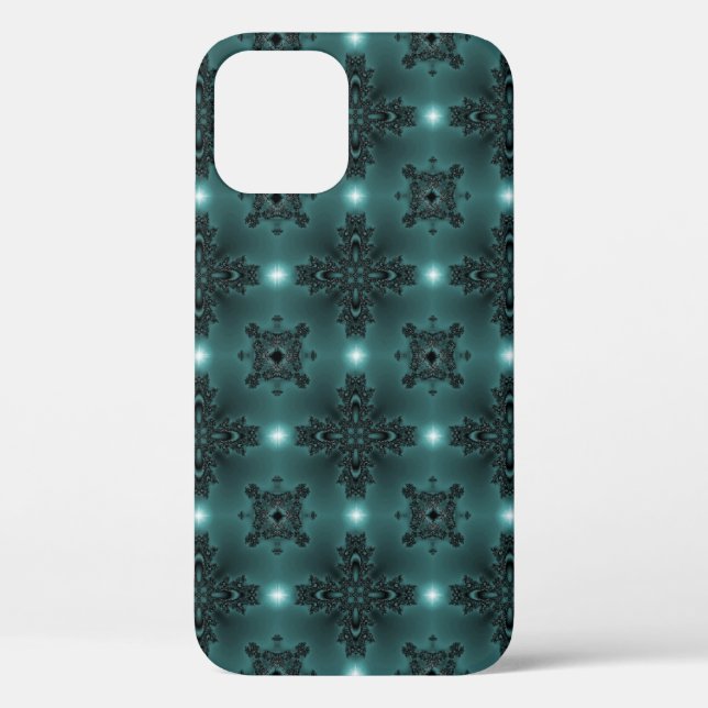 Funda De Case-Mate Para iPhone Flores artdeco en estilo retro (Reverso )