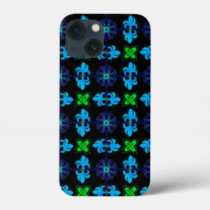 Funda Para iPhone 13 Mini Flores artdeco en estilo retro