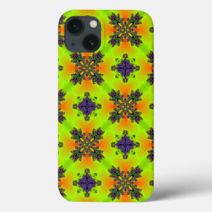 Funda Para iPhone 13 Flores artdeco en estilo retro