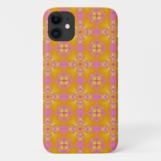 Funda De Case-Mate Para iPhone Flores artdeco en estilo retro (Reverso)