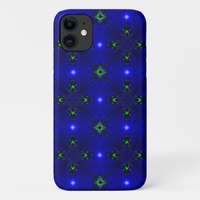 Funda De Case-Mate Para iPhone Flores artdeco en estilo retro (Reverso)