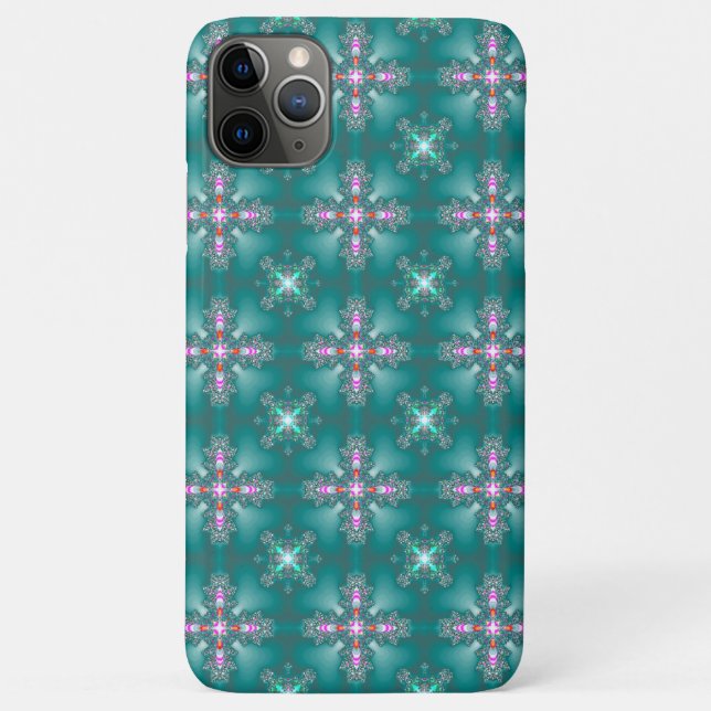 Funda De Case-Mate Para iPhone Flores artdeco en estilo retro (Reverso)
