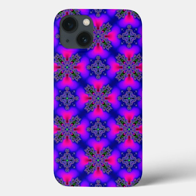Funda De Case-Mate Para iPhone Flores artdeco en estilo retro (Reverso)