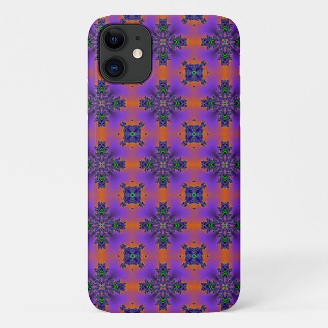 Funda De Case-Mate Para iPhone Flores artdeco en estilo retro (Reverso)