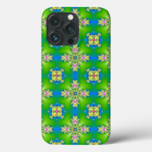 Funda Para iPhone 13 Pro Flores artdeco en estilo retro
