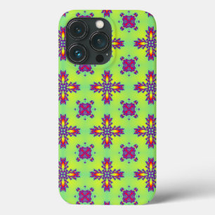 Funda Para iPhone 13 Pro Flores artdeco en estilo retro