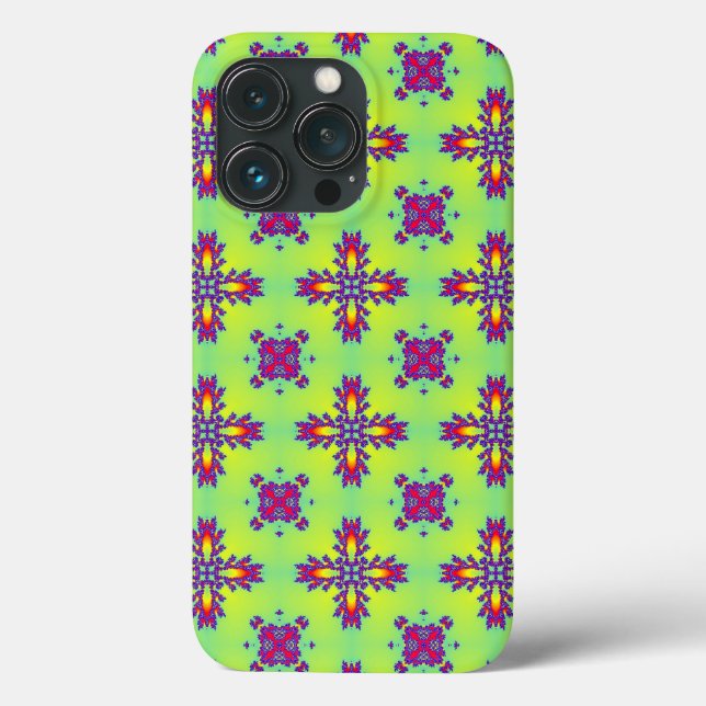 Funda De Case-Mate Para iPhone Flores artdeco en estilo retro (Reverso )
