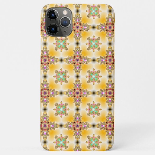 Funda De Case-Mate Para iPhone Flores artdeco en estilo retro (Reverso)