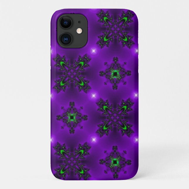 Funda De Case-Mate Para iPhone Flores artdeco en estilo retro (Reverso)