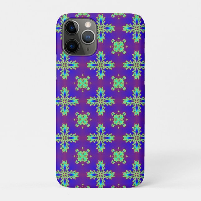 Funda De Case-Mate Para iPhone Flores artdeco en estilo retro (Reverso)